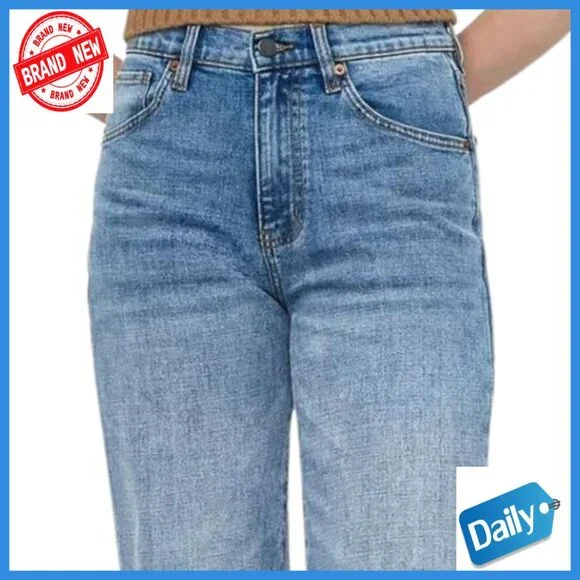 Midweight Performance Denim Wide Leg High Rise Stretch Jeans